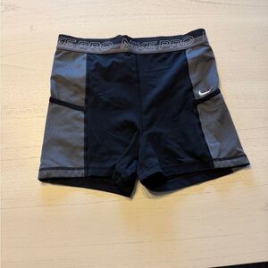 Nike Pro Black and Gray Shorts